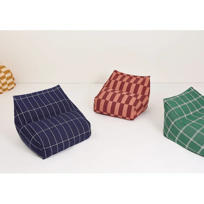 Nobodinoz Vibes armchair sækkestol, Maroon tiles