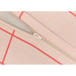 Nobodinoz Vibes long sækkestol, voksen - Pink red grid