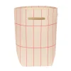 Nobodinoz Vibes Storage Basket, Large - Pink Red Grid