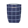 Nobodinoz Vibes Storage Basket, Large - Navy Blue Windowpane