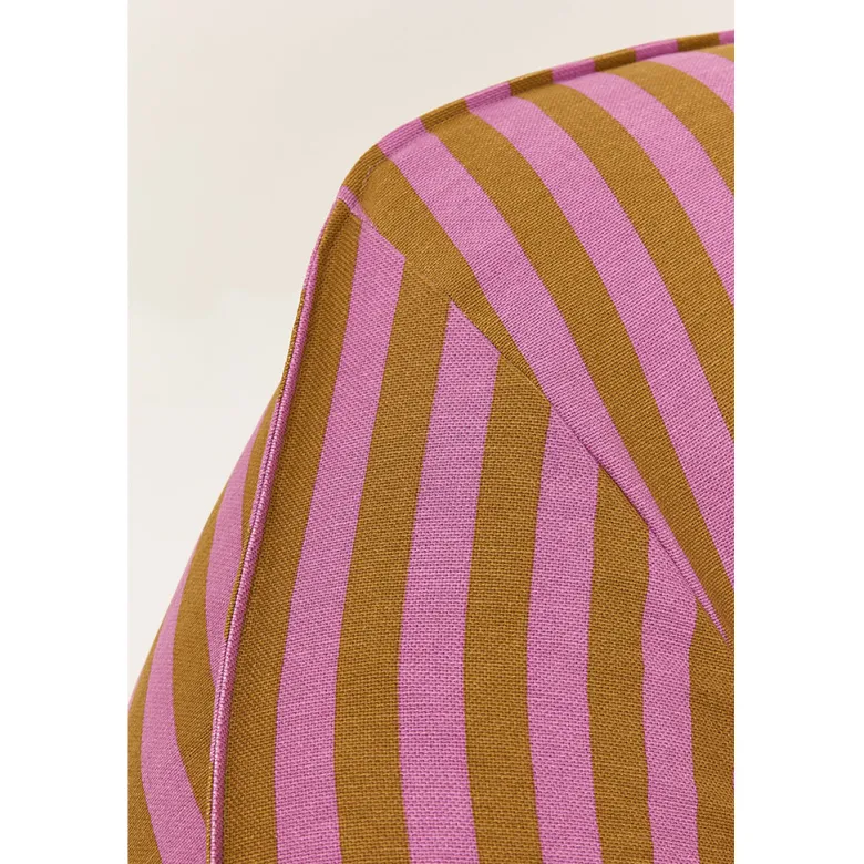 Nobodinoz Ziggy armchair, sækkestol - Pink curry stripes