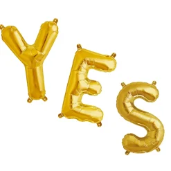 Northstar Balloons, Gold Foil Balloon Letter - excluding Æ, Ø, Å