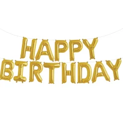 Northstar Balloons, Happy Birthday Garland - Gold Foil