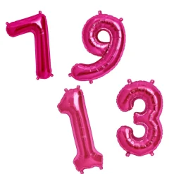 Northstar Balloons, Pink Number Foil Balloons - 0-9