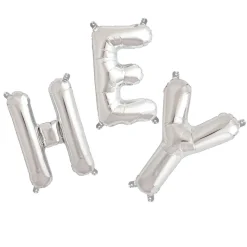 Northstar Balloons, Silver Foil Balloon Letters - excluding Q, Æ, Ø, Å