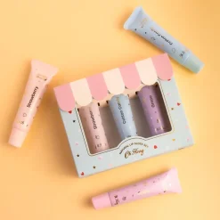 Oh Flossy Natural Lip Gloss for Kids, Set of 3 Colors