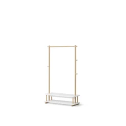 Oliver Furniture, Camp Clothes Rack - White / Oak