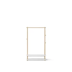 Oliver Furniture, Camp Clothes Rack - White / Oak
