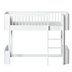 Oliver Furniture, Conversion Kit, from Wood Mini+ Crib Basic to Half-Height Bed - White