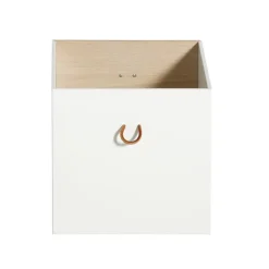 Oliver Furniture Wood Boxes, Oak/White - Set of 3