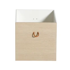 Oliver Furniture Wood Boxes, Oak/White - Set of 3