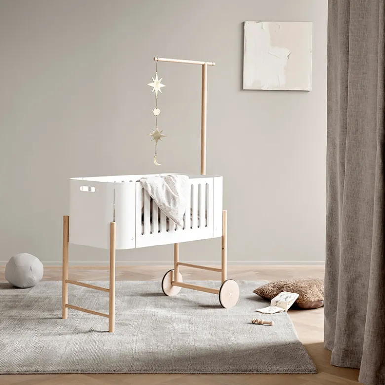 Oliver Furniture, Wood Co-sleeper, Cradle and Bench - Multifunctional Baby Bed