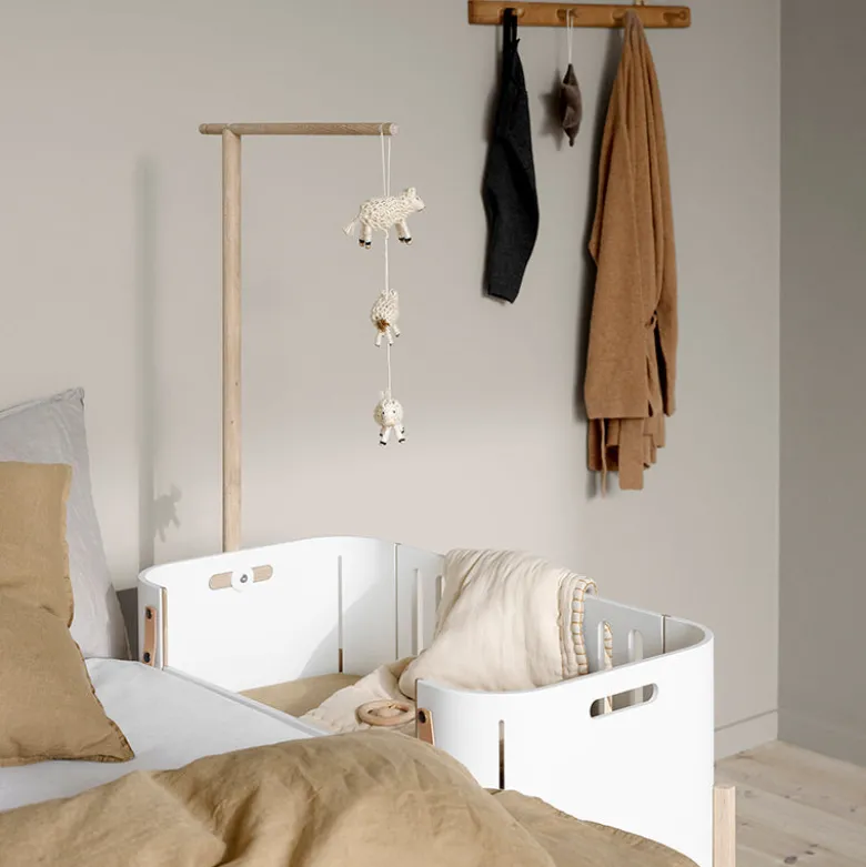 Oliver Furniture, Wood Co-sleeper, Cradle and Bench - Multifunctional Baby Bed