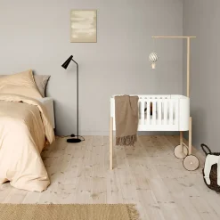 Oliver Furniture, Wood Co-sleeper, Cradle and Bench - Multifunctional Baby Bed