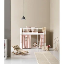 Oliver Furniture Wood Curtain for Mini+ Half-High Bed, Rose