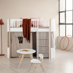 Oliver Furniture Wood Curtain for Mini+ Half-High Bed, Natural