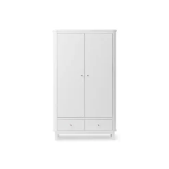 Oliver Furniture Wood klædeskab m 2 døre, hvid - højde 204 cm