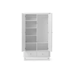 Oliver Furniture Wood klædeskab m 2 døre, hvid - højde 204 cm