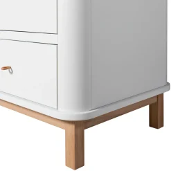 Oliver Furniture Wood klædeskab m 2 døre, hvid/eg - højde 204 cm