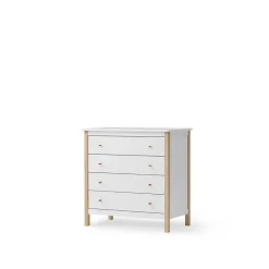 Oliver Furniture Wood kommode m. 4 skuffer, eg