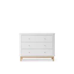 Oliver Furniture Wood kommode, m. 3 skuffer - Hvid/eg
