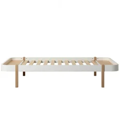 Oliver Furniture, Wood Lounger, 120 x 200 cm – white/oak