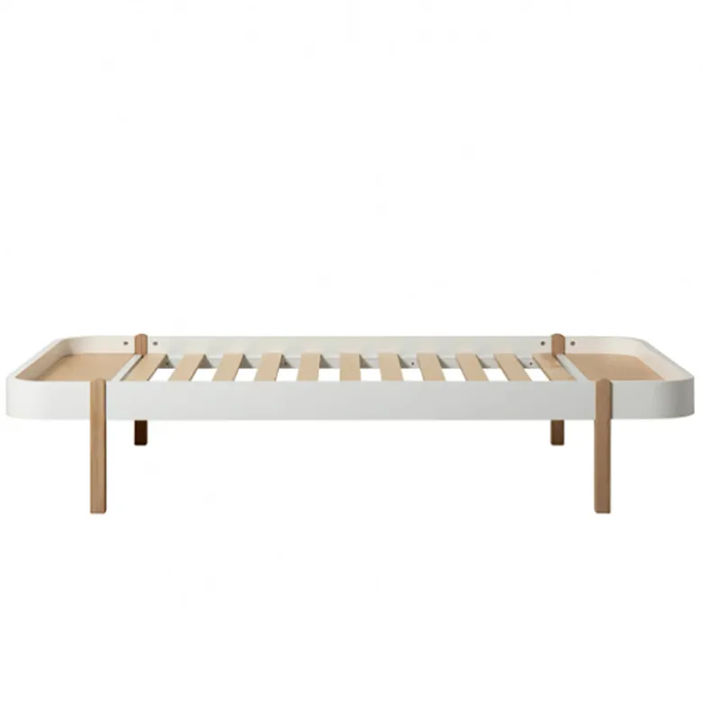 Oliver Furniture, Wood Lounger, 120 x 200 cm – white/oak