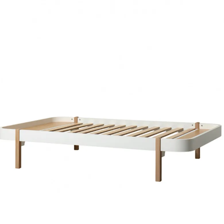 Oliver Furniture, Wood Lounger, 120 x 200 cm – white/oak