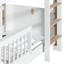 Oliver Furniture, Wood Mini+ Half-Height Bunk Bed - White/Oak