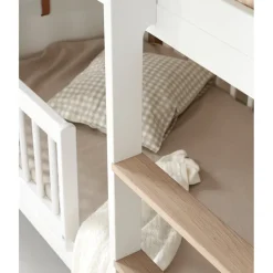 Oliver Furniture, Wood Mini+ Half-Height Bunk Bed - White/Oak