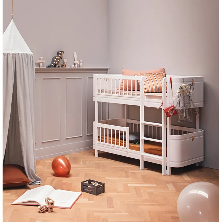 Oliver Furniture, Wood Mini+ Mid-Height Bunk Bed - White
