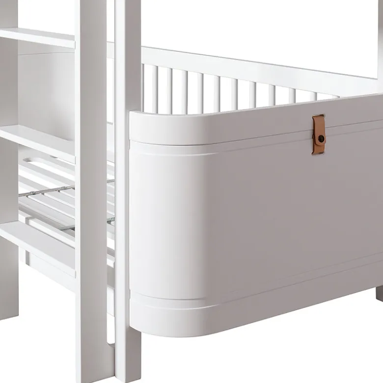 Oliver Furniture, Wood Mini+ Mid-Height Bunk Bed - White