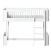 Oliver Furniture, Wood Mini+ Half-High Bed - White
