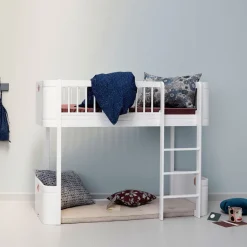 Oliver Furniture, Wood Mini+ Half-High Bed - White