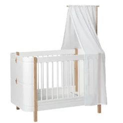 Oliver Furniture Wood Mini+ Basic Canopy Bed, White
