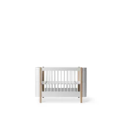 Oliver Furniture, Wood Mini+ Crib excl. Junior Kit - White/Oak