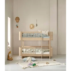 Oliver Furniture, Wood Mini+ Mid-Height Bunk Bed - Oak