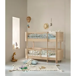 Oliver Furniture, Wood Mini+ Mid-Height Bunk Bed - Oak