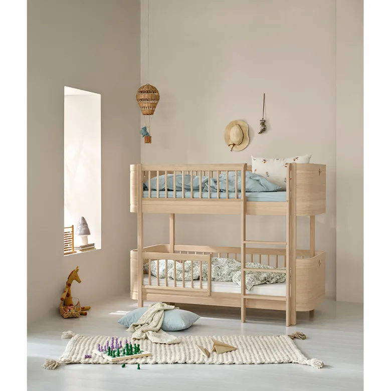 Oliver Furniture, Wood Mini+ Mid-Height Bunk Bed - Oak