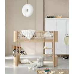 Oliver Furniture, Wood Mini+ Half-High Bed - Oak