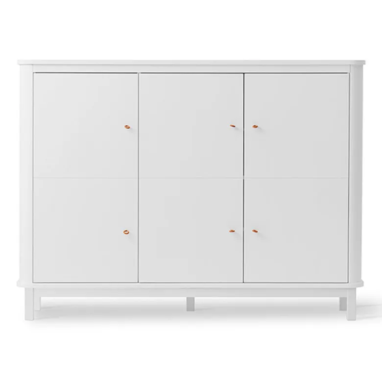 Oliver Furniture Wood multiskab m. 3 døre, hvid