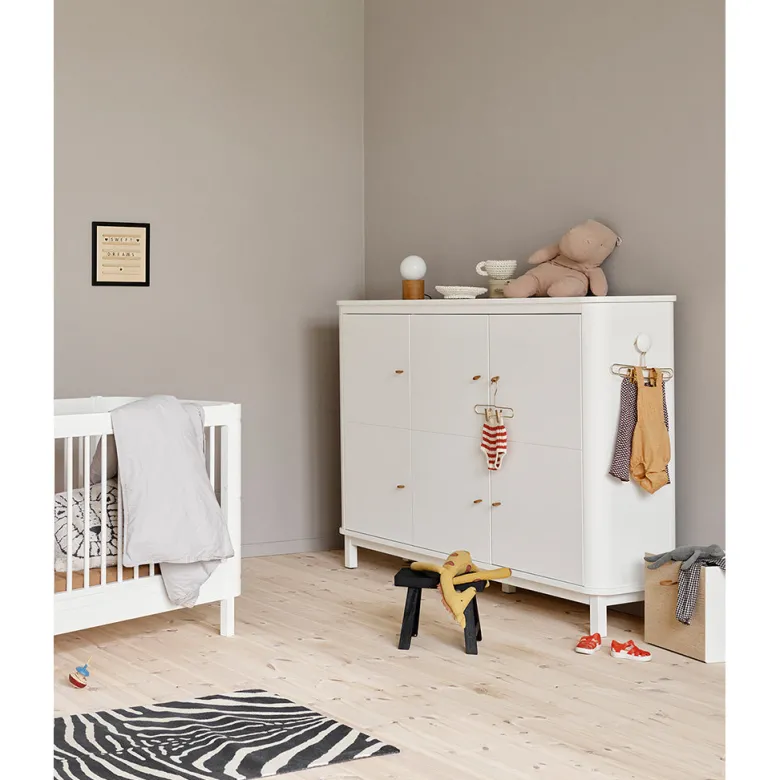 Oliver Furniture Wood multiskab m. 3 døre, hvid