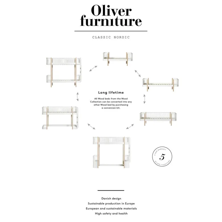 Oliver Furniture, Wood Original, Junior Bed – White