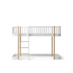 Oliver Furniture, Wood Original, Half-High Bed - White/Oak