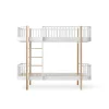 Oliver Furniture, Wood Original, Bunk Bed – Oak with ladder at the front