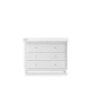 Oliver Furniture Wood puslekommode, m. 3 skuffer og stor plade - Hvid