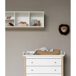 Oliver Furniture Wood reol, 3x1 rum - med eller uden vandret sokkel