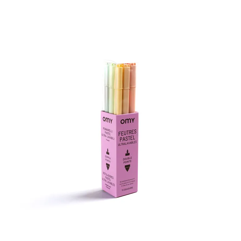 Omy Felt Tip Pens, 9 pcs – Pastel