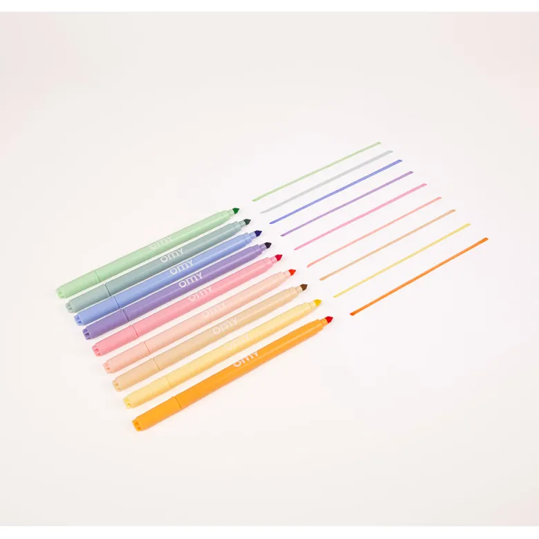Omy Felt Tip Pens, 9 pcs – Pastel