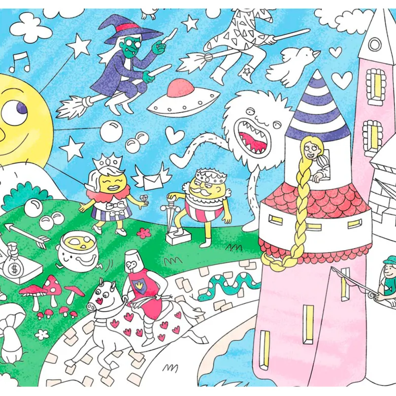 Omy Large Coloring Poster, 70 x 100 cm - Magic